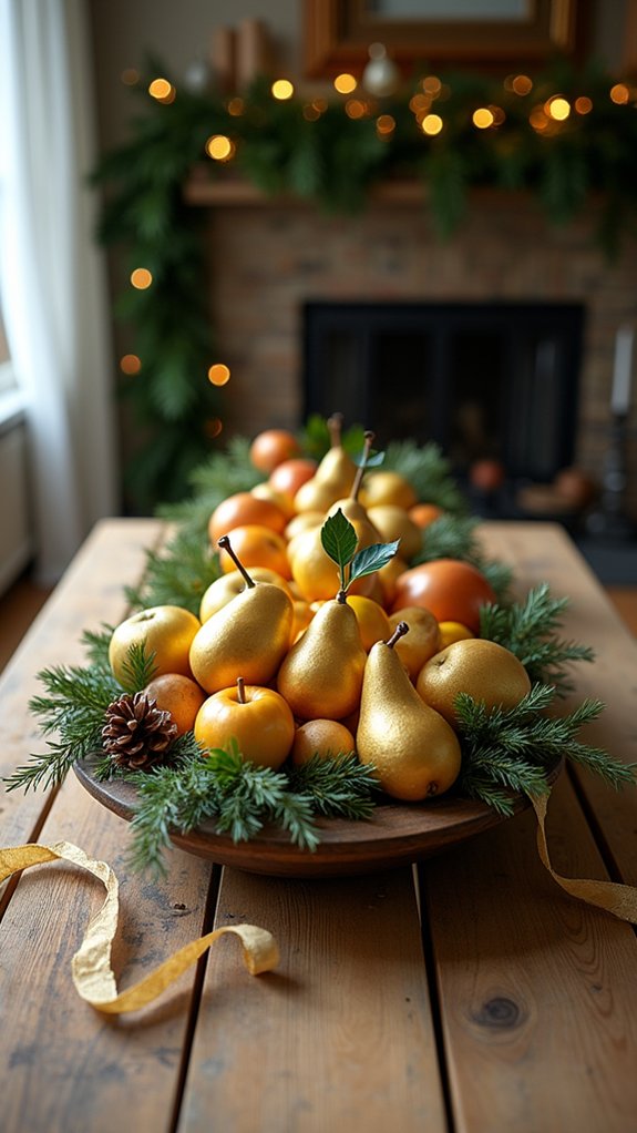 gold dipped fruit decoration elegance