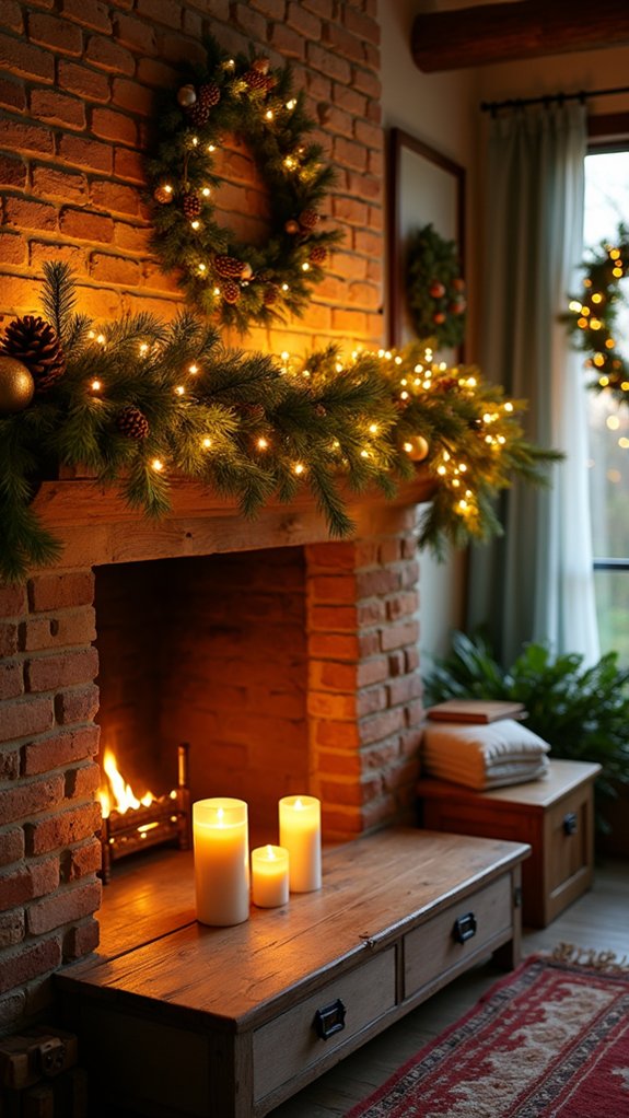 golden lights green accents