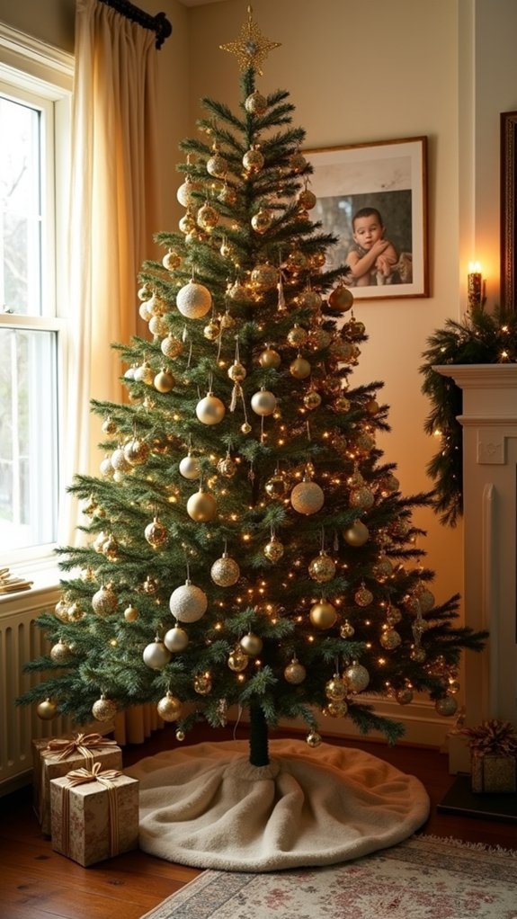 golden ornaments create elegance