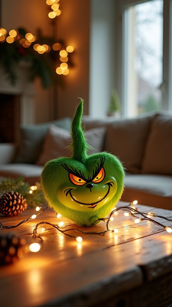 grinch heart ornament idea