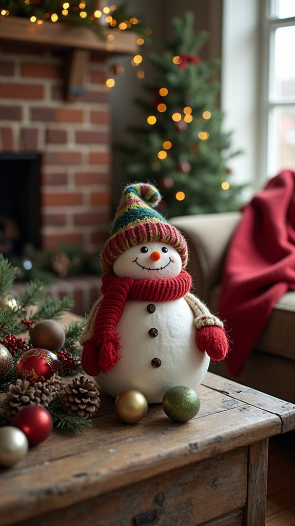 grinchy snowman holiday decor