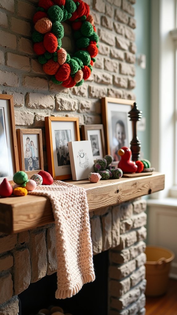 handcrafted family memories displayed