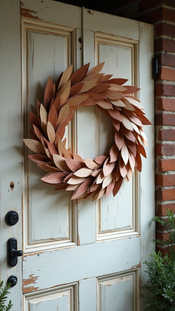 handcrafted paper wreath project