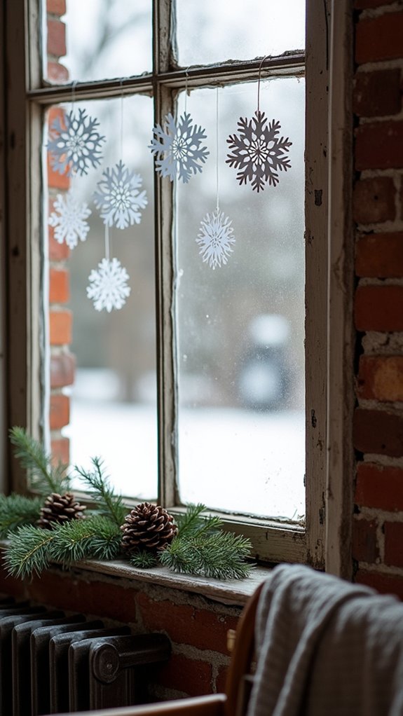 handcrafted winter paper decor