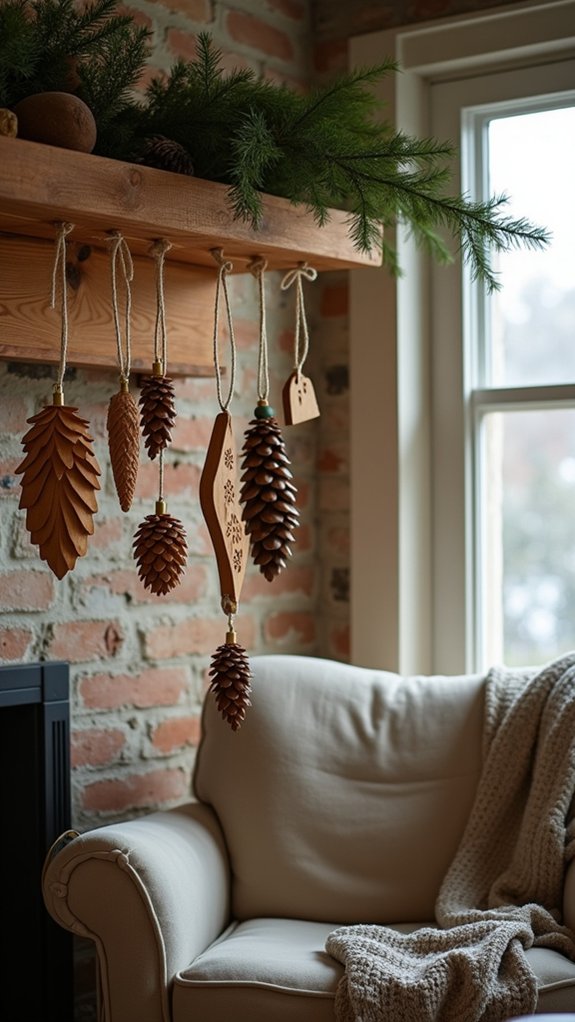 handcrafted wooden holiday charm