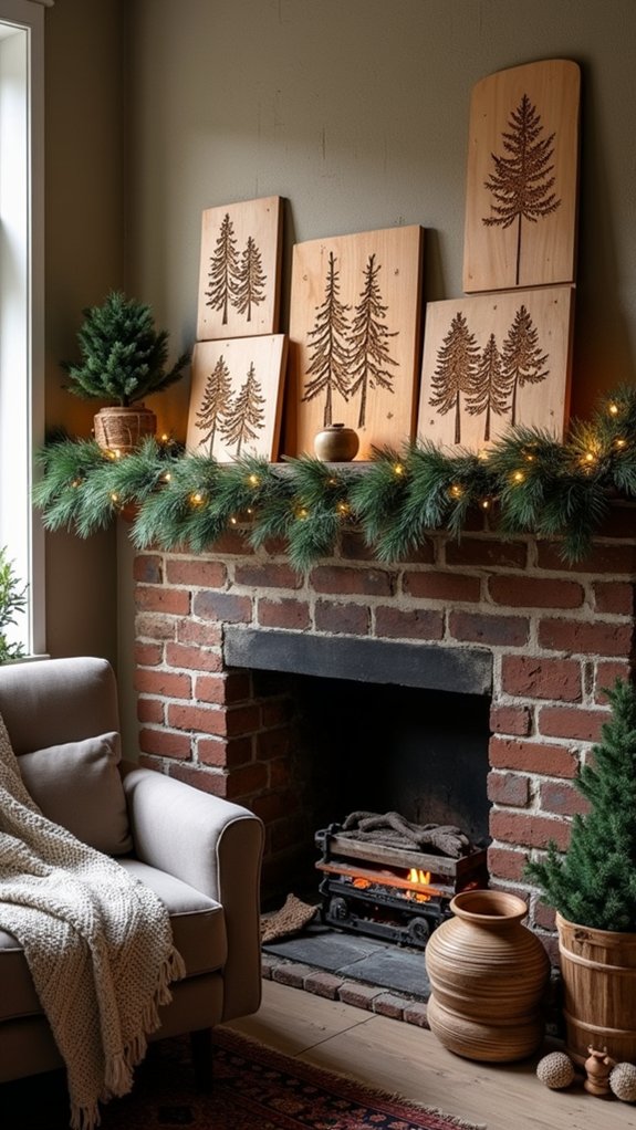 handcrafted wooden holiday greetings