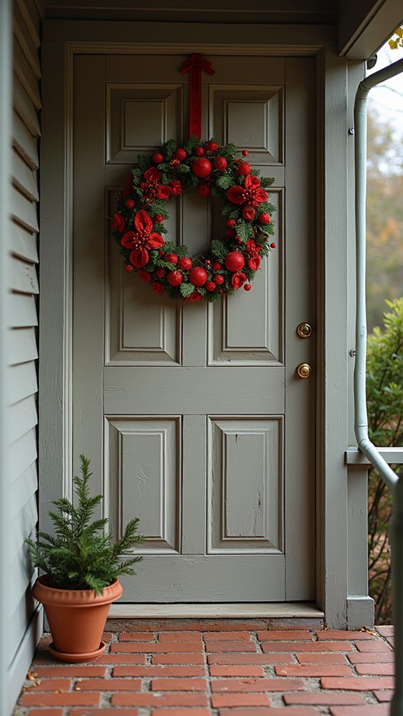 handmade festive crochet wreaths