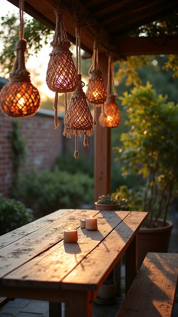 handmade macram lantern charm