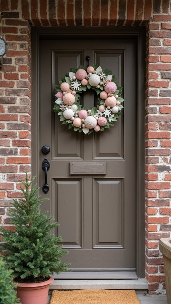 handmade vibrant felt wreath