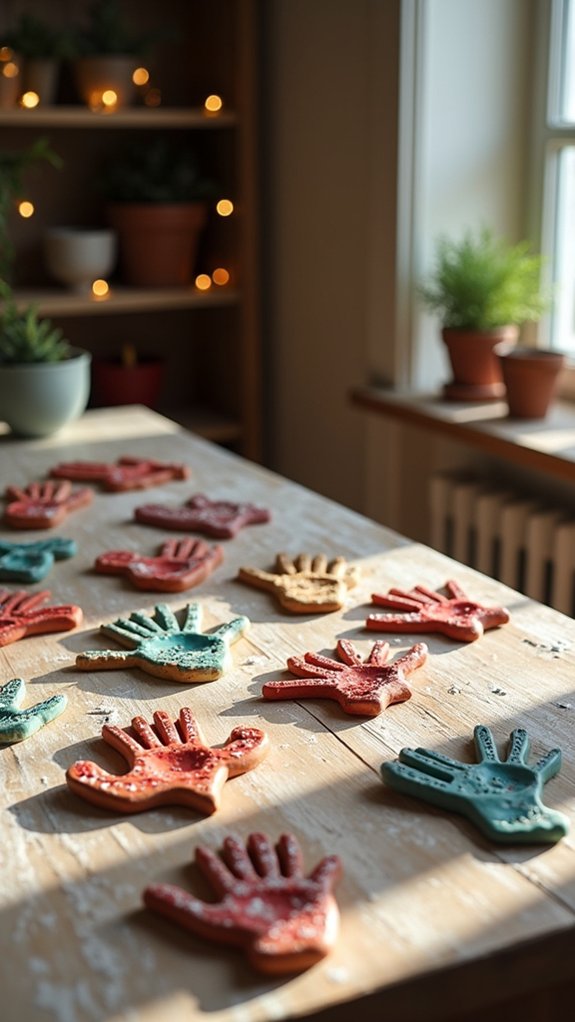 handprint clay ornament keepsake