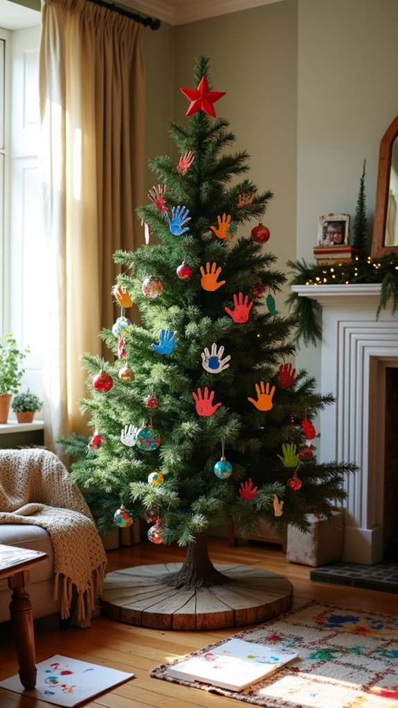 handprint ornament keepsakes craft