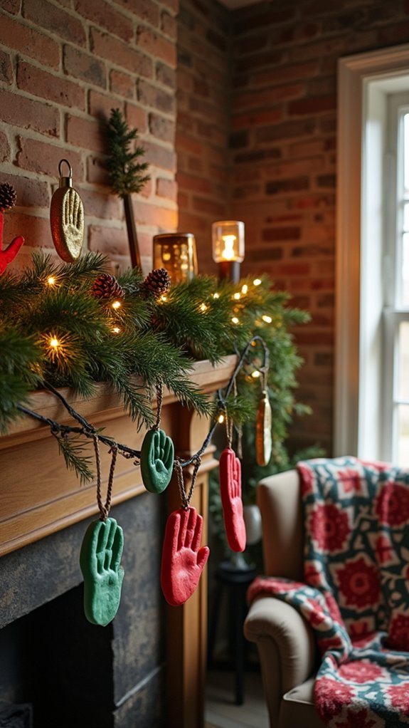 handprint ornaments for memories