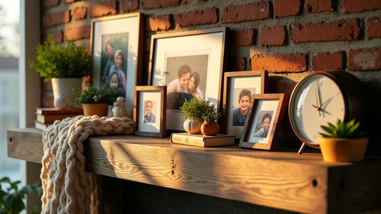 heartwarming family mantle displays