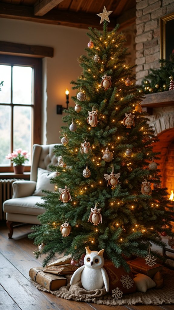 hedwig inspired christmas decorations