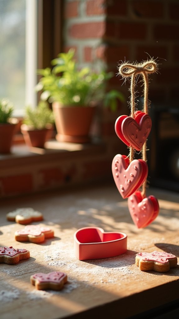 homemade heart shaped ornaments