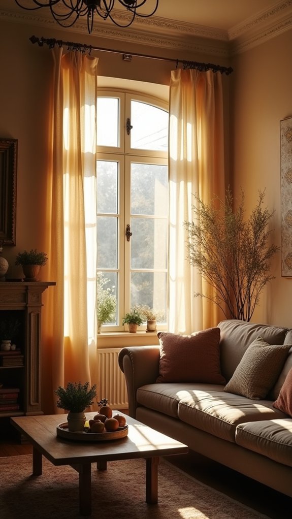 illuminated curtain rod decor