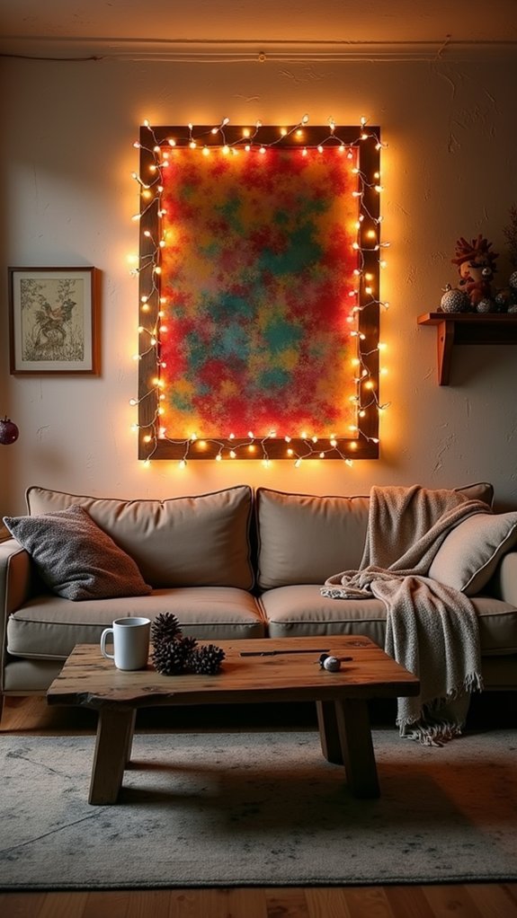 illuminated festive wall decor