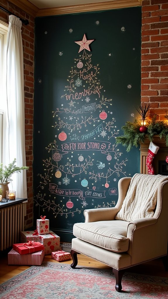 interactive holiday chalk art