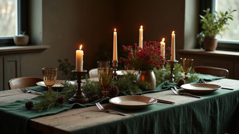 intimate christmas table decor