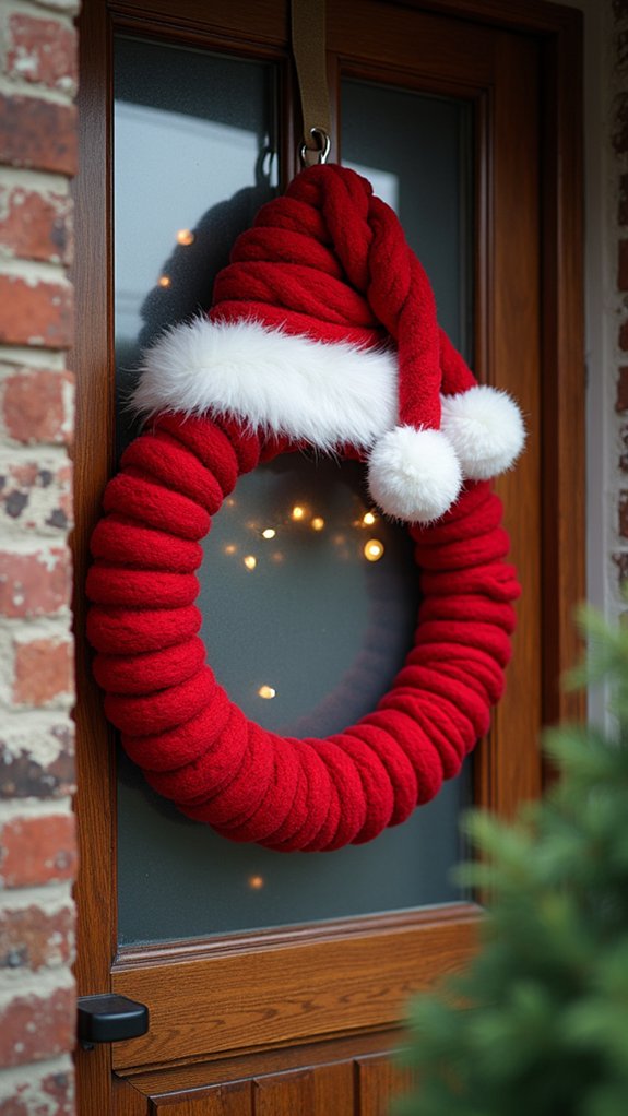 jolly santa hat wreath
