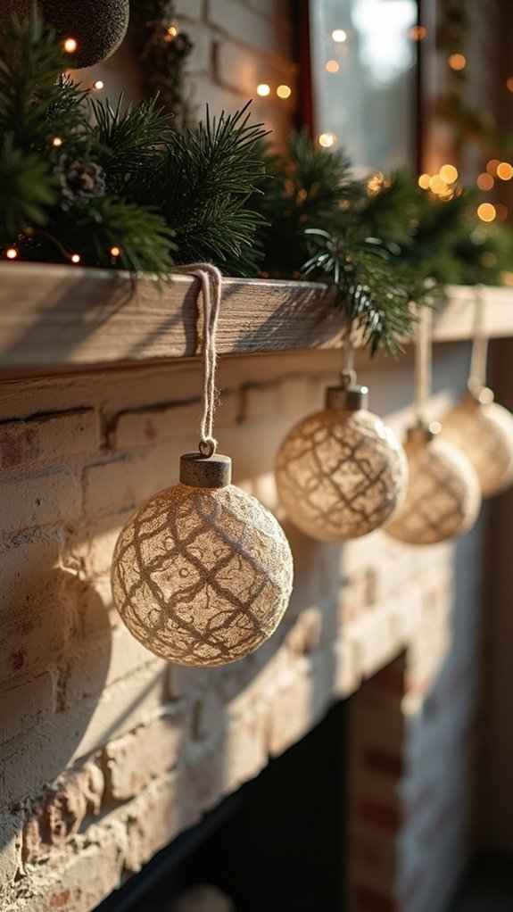 lace and glitter decorations