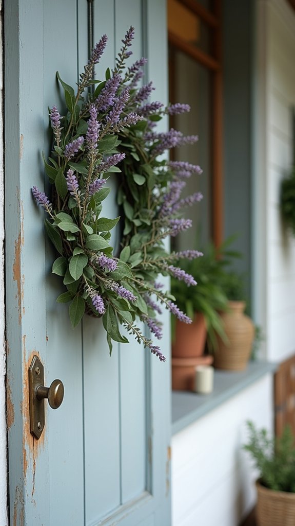 lavender eucalyptus wreath decor