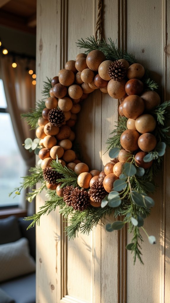 layered bead wreath design