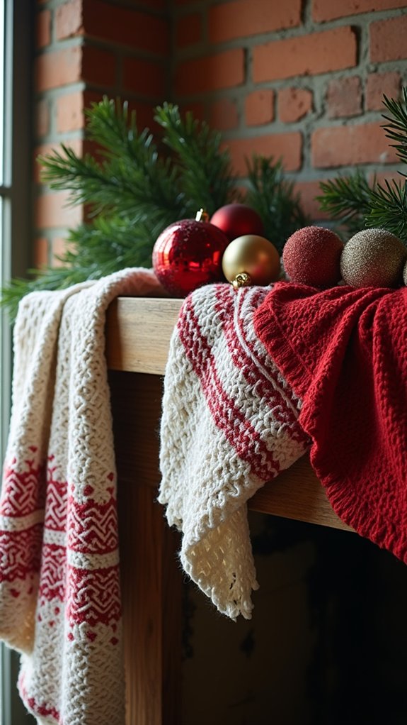 layered cozy holiday throws