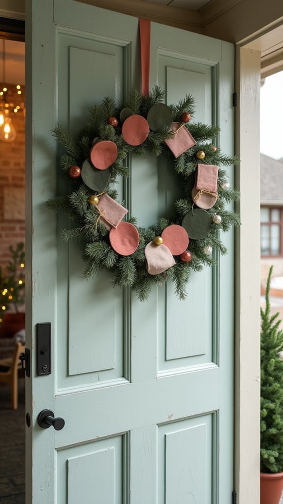 layered geometric wreath design