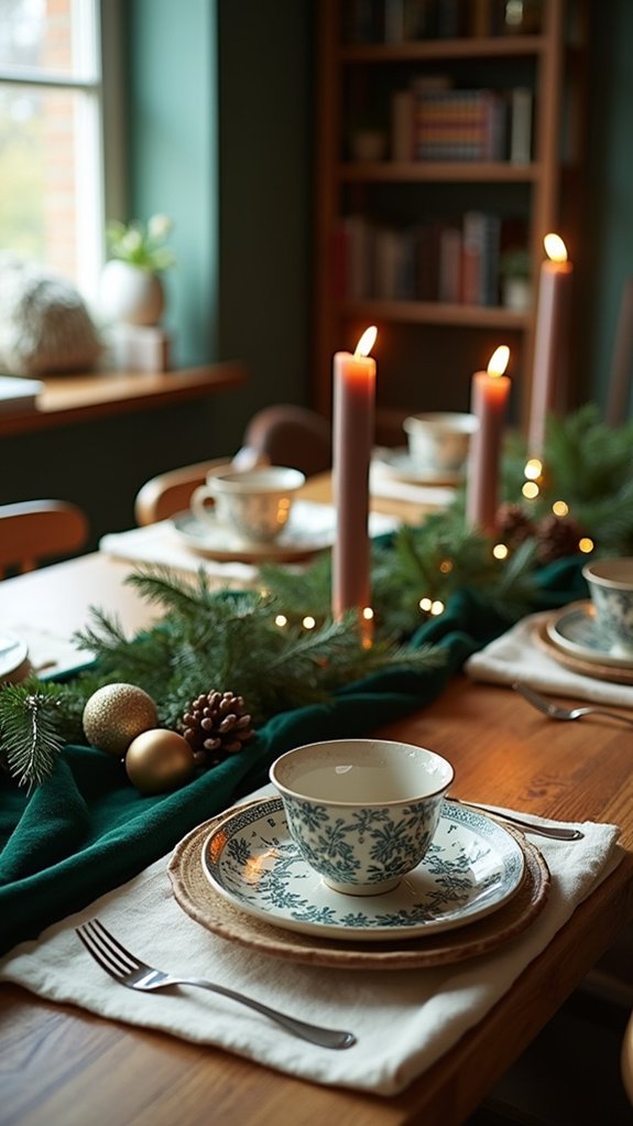 layered textured table settings