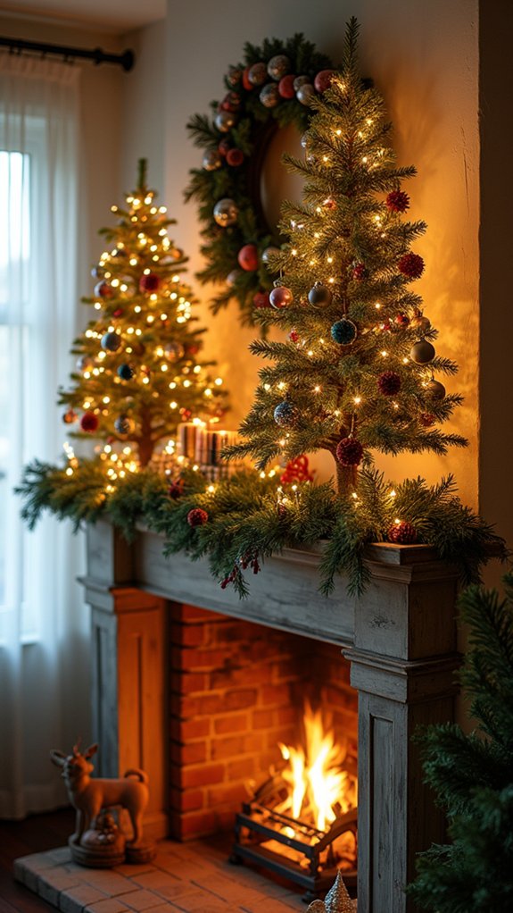 layered whimsical christmas display