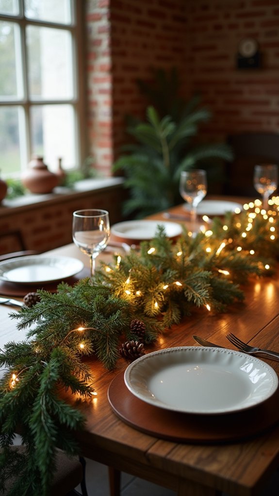 lighted garland festive ambiance