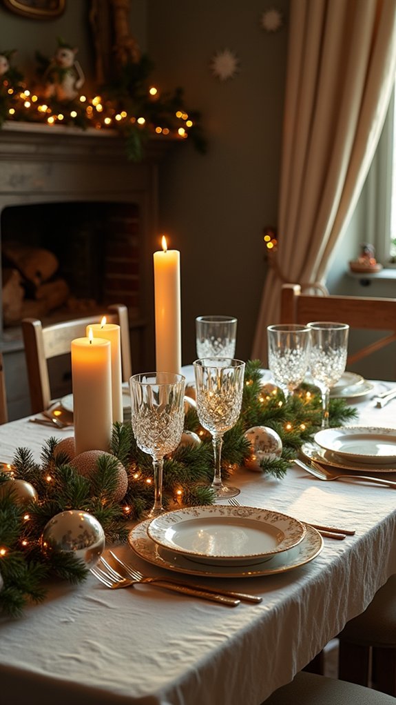 luxe metallic holiday table