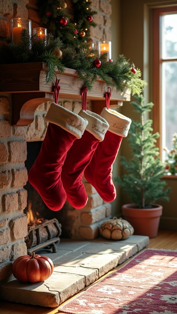 luxurious red and gold stockings