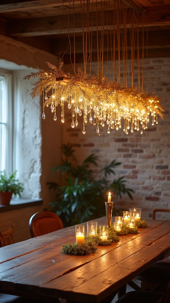 magical festive atmosphere chandeliers