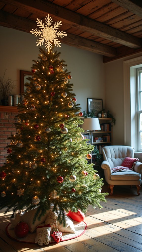 magical glittering snowflake topper