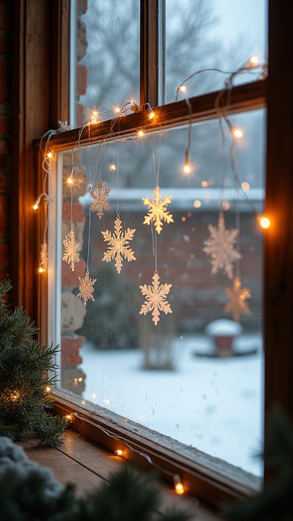 magical glowing snowflake ornaments