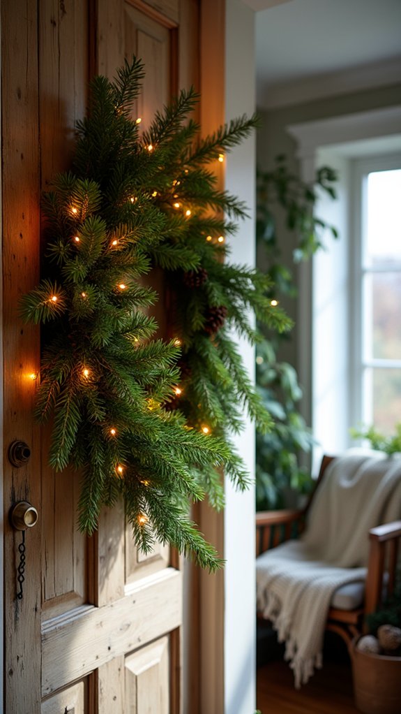 magical illuminated pine wreath