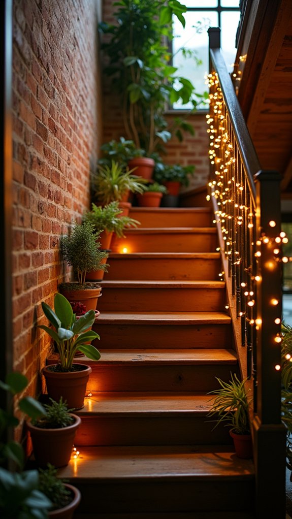 magical illuminated staircase decor
