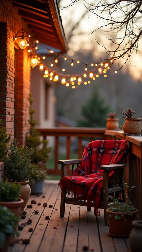 magical red and gold lights