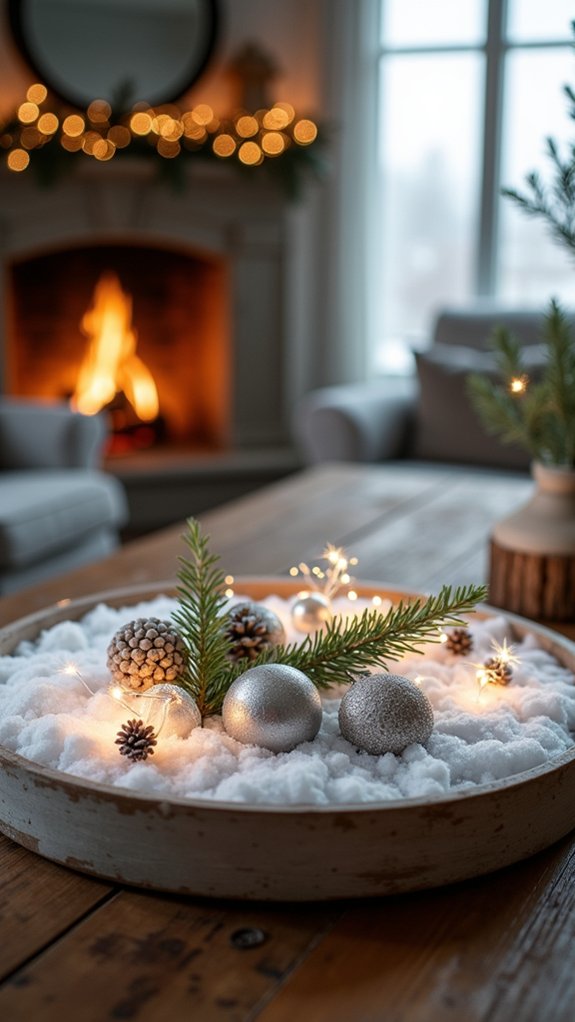 magical winter centerpiece decor