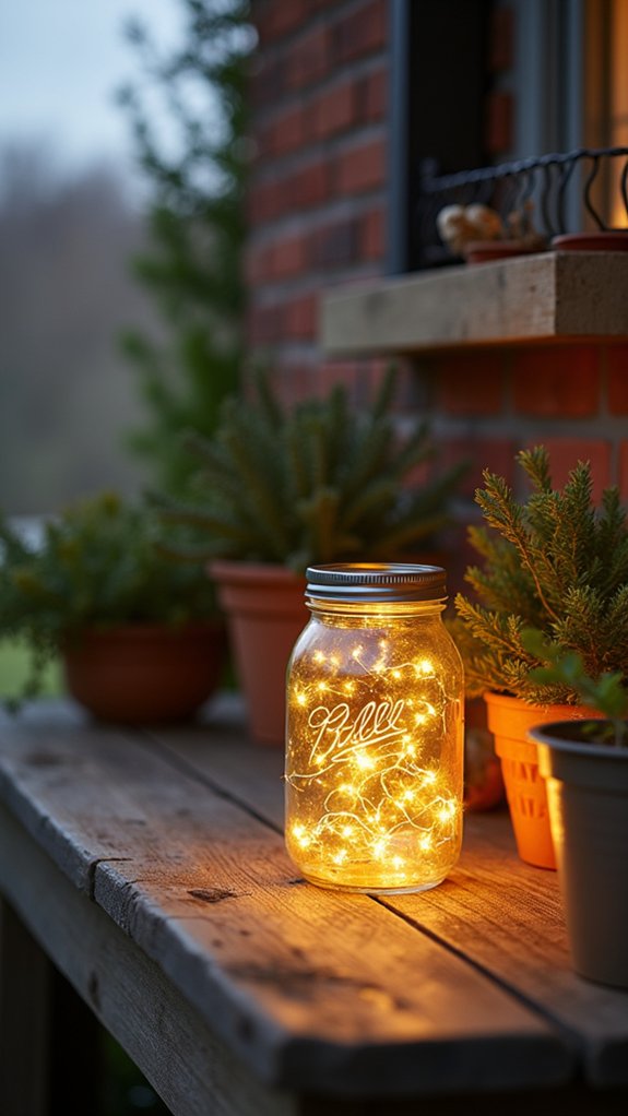 mason jar lantern decor