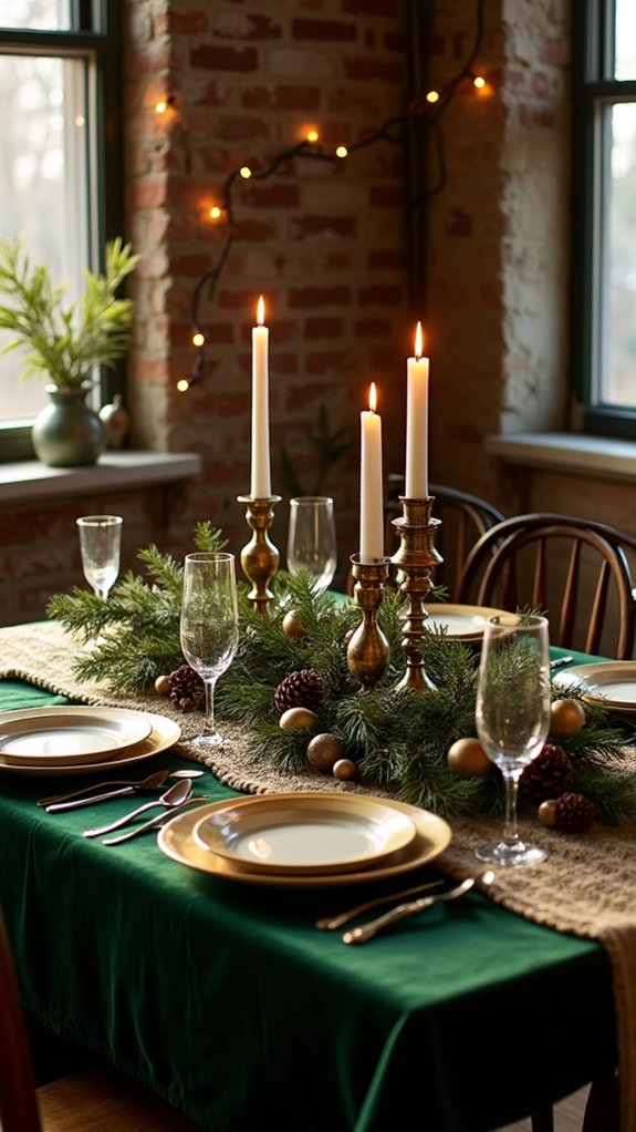 metallic accents enhance decor