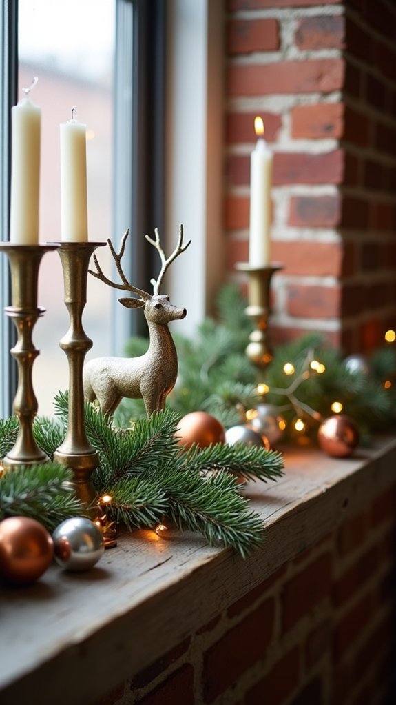 metallic accents enhance decor