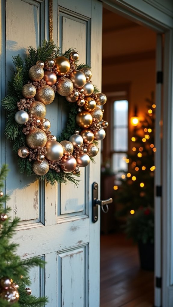 metallic baubles holiday cheer