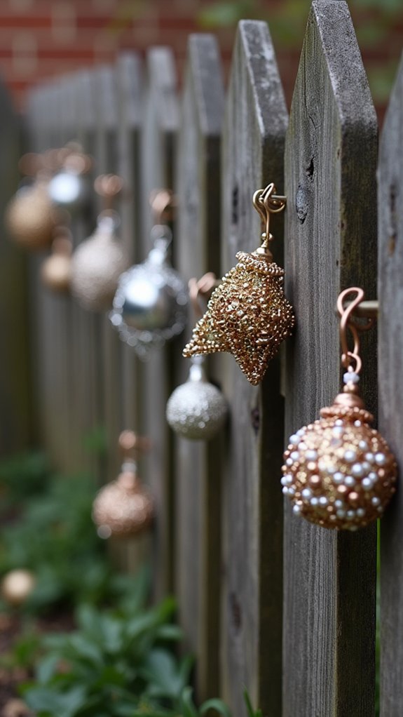 metallic bead wire ornaments