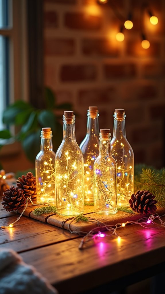 mini bottle holiday decor
