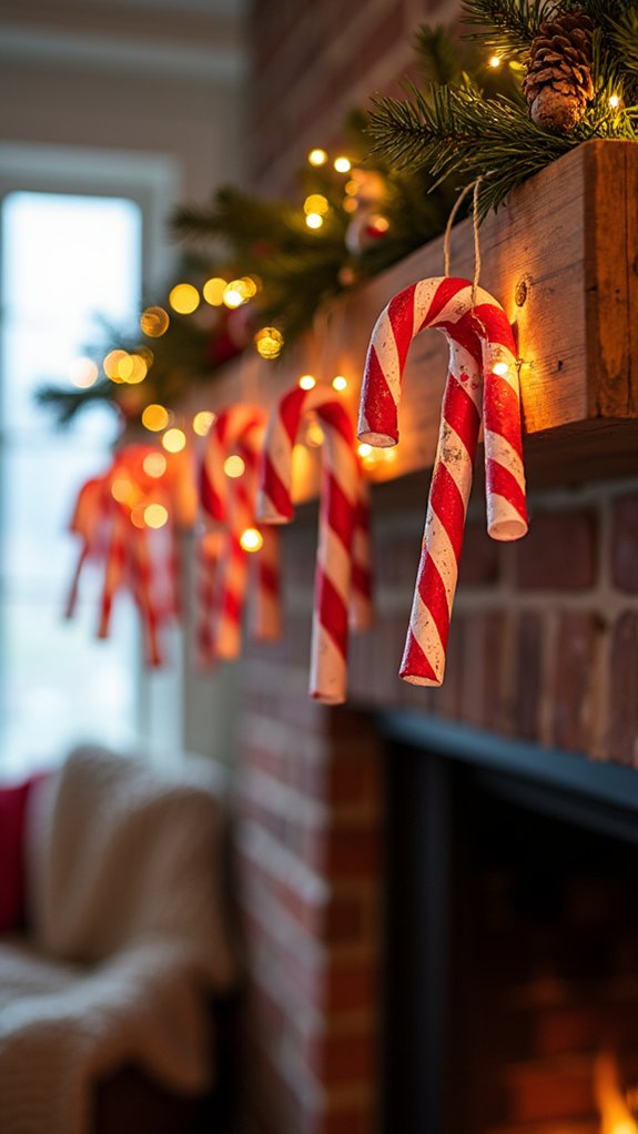 mini candy cane garland