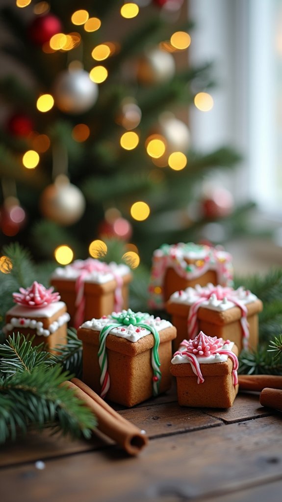 mini gingerbread treat boxes