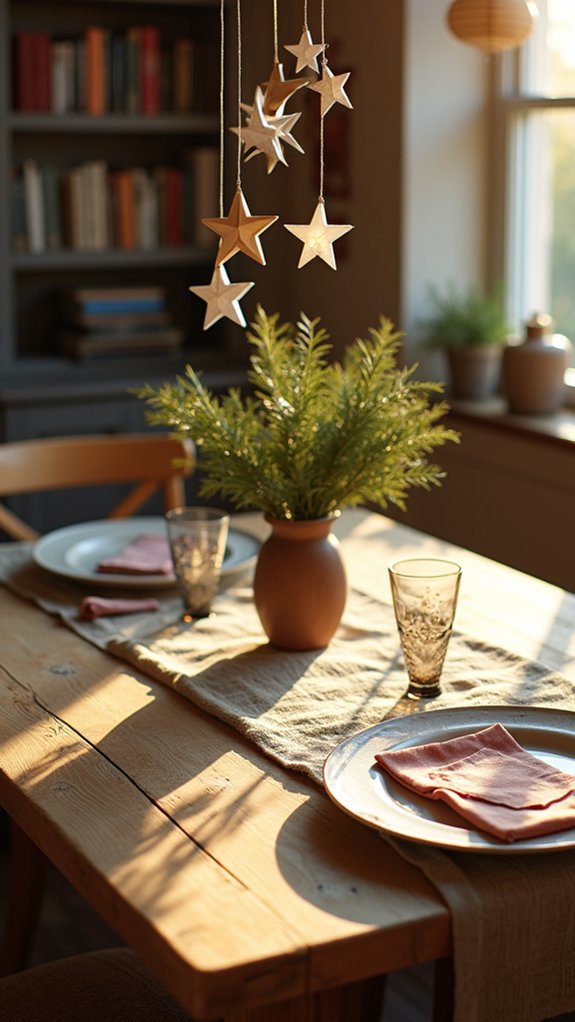 mini paper stars decor